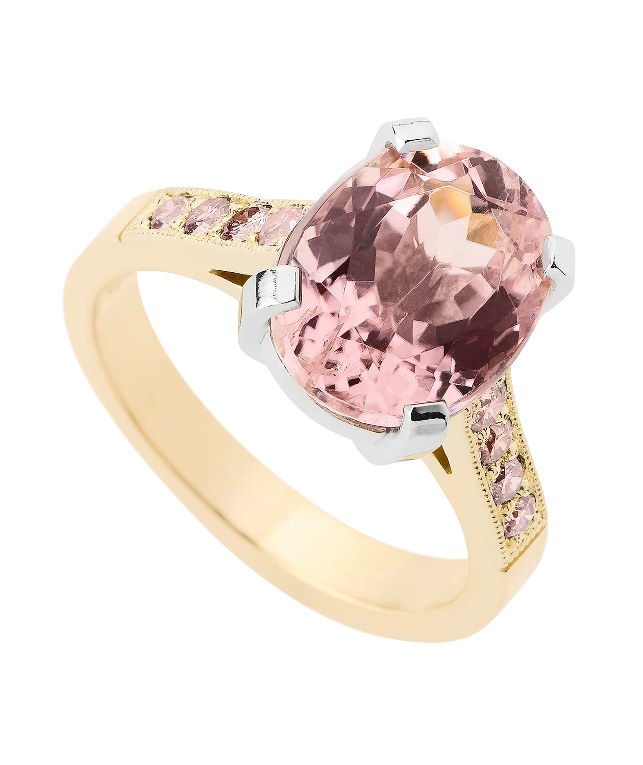 Estate Platinum Ring with Blush Pink Tourmaline & Diamonds | Exquisite  Jewelry for Every Occasion | FWCJ