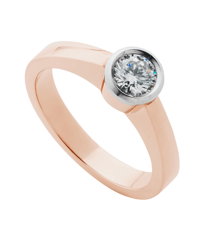 Contemporary Round Solitaire Ring Filigree Jewellery