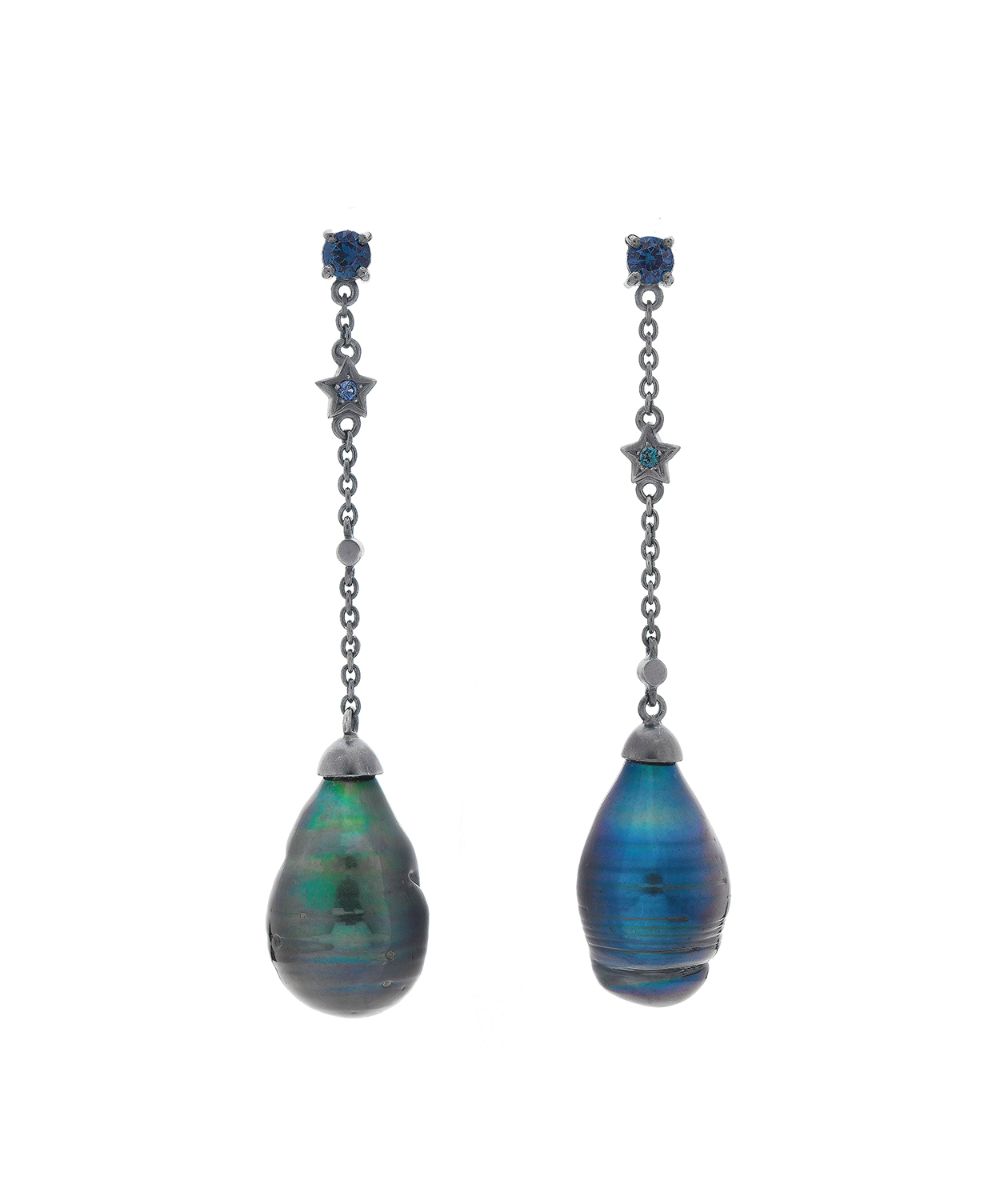 Dark Moonlight Earrings - Filigree Jewellery Christchurch, New Zealand