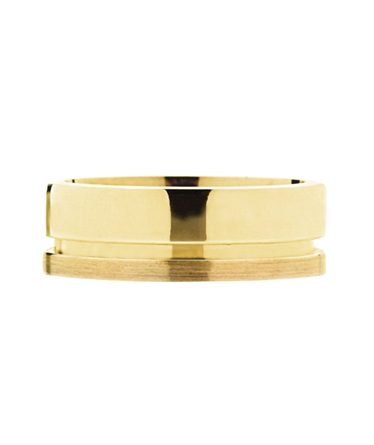 Wide Gold Ring with millegrain rails and centre groove — Kate McCoy  Jewellery