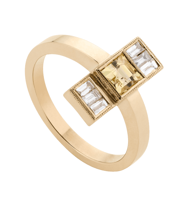 Modern Yellow Sapphire Ring Filigree Jewellery