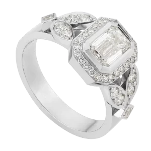 Vintage Petal Diamond Ring