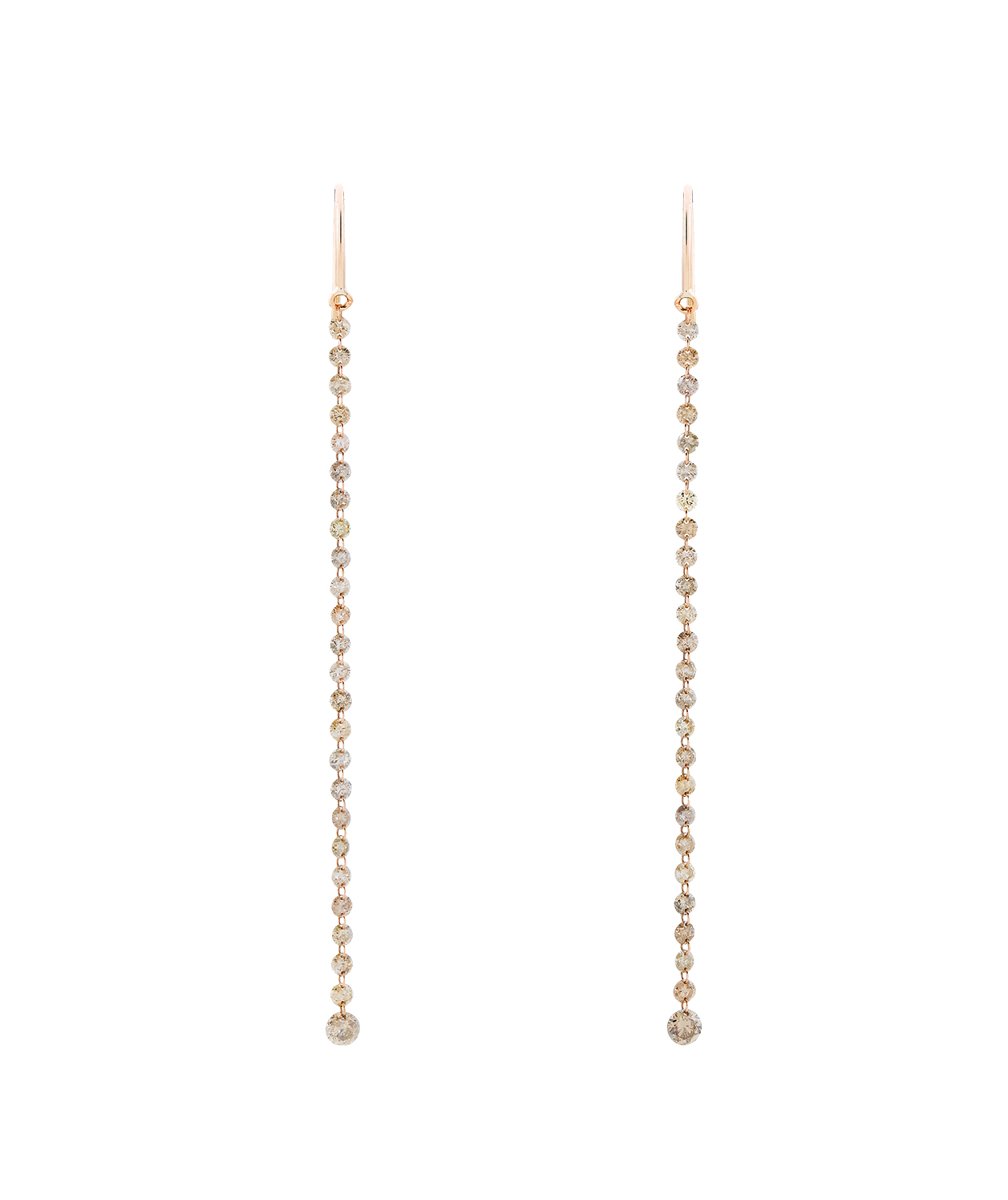 Champagne Diamond Tassel Earrings on Hooks - Filigree Jewellery ...