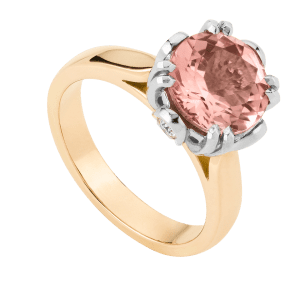 Peach Petal Tourmaline Ring