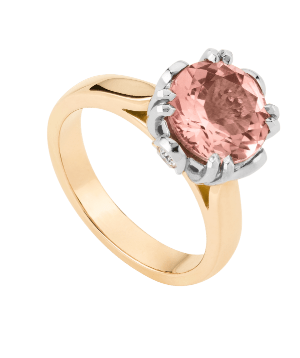 Peach Petal Tourmaline Ring