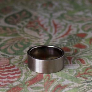 Titanium, 7mm brushed finish flat profile band Size  Z4 *