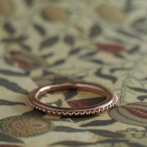 Baroness - 9YG/9RG  Bead Stacker Ring Size O-N