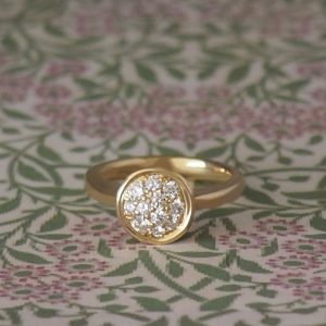 Marigold - 18YG Pave Set Diamond Dome Cluster Ring 0.526ct TDW D-F VS/Si  Size L 1/2