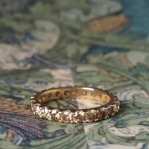 Constance - 18RG 3.22ct TDW Champagne Diamonds Scolloped Claw Set Eternity Band