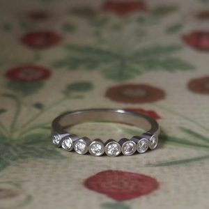 Collette - 0.32ct TDW Rub Set Collette Half Set Diamond Band Size R
